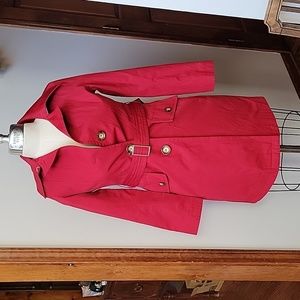 Michael Kors red trench coat with removable lining size XS